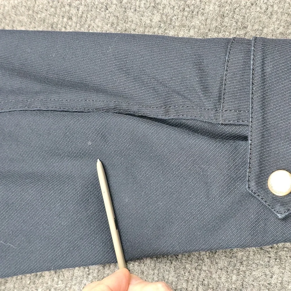 Banana Republic Men's Full‎ Zip Jacket Large L Navy w/ Shoulder Epaulets